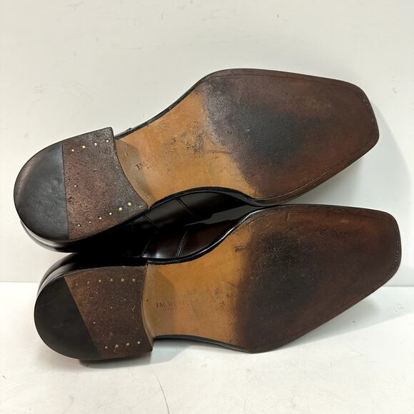 EUC J.M. Weston Beauborg Single Monk Strap Cap Toe Derby France UK 6.5 / US 7.5 - Picture 12 of 14